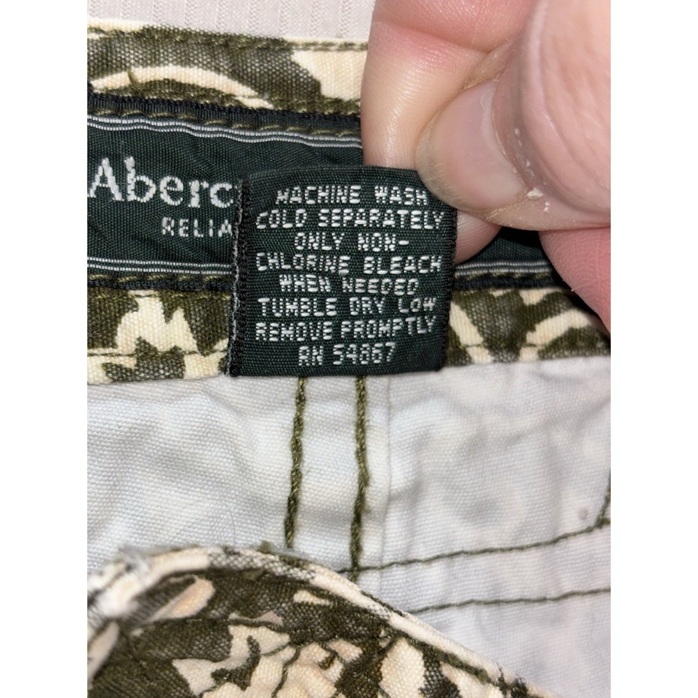 Vintage Y2K Abercrombie & Fitch Floral Denim Shorts Women's 4 Green Hong Kong - Picture 3 of 9